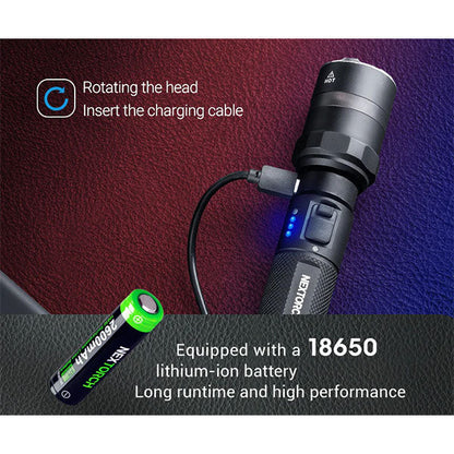 Taktische LED-Taschenlampe P83, 2'100 Lumen (inkl. Akku)
