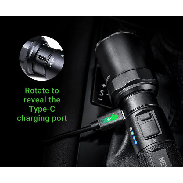 Taktische LED-Taschenlampe P81, 3'700 Lumen (inkl. Akku)