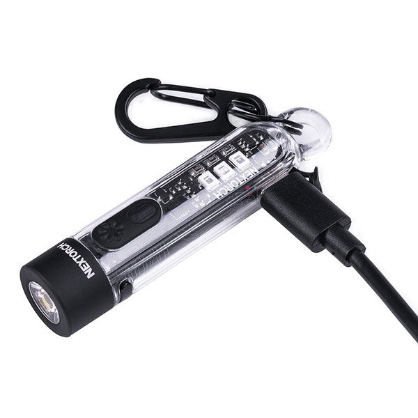 LED-Schlüsselanhänger mit Strobe, 365nm UV, 700 Lumen (inkl. Akku)