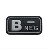 Morale Patch BLUTGRUPPE B- NEG