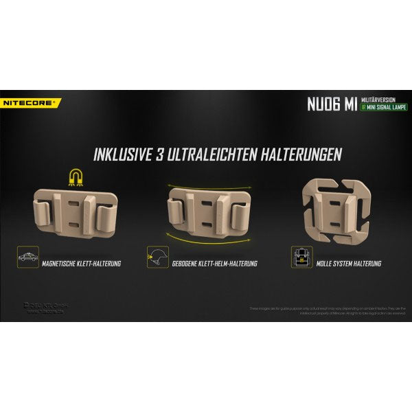Taktische IR Mini-LED-TASCHENLAMPE NU06MI, inkl. Akku