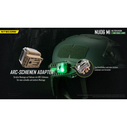 Taktische IR Mini-LED-TASCHENLAMPE NU06MI, inkl. Akku
