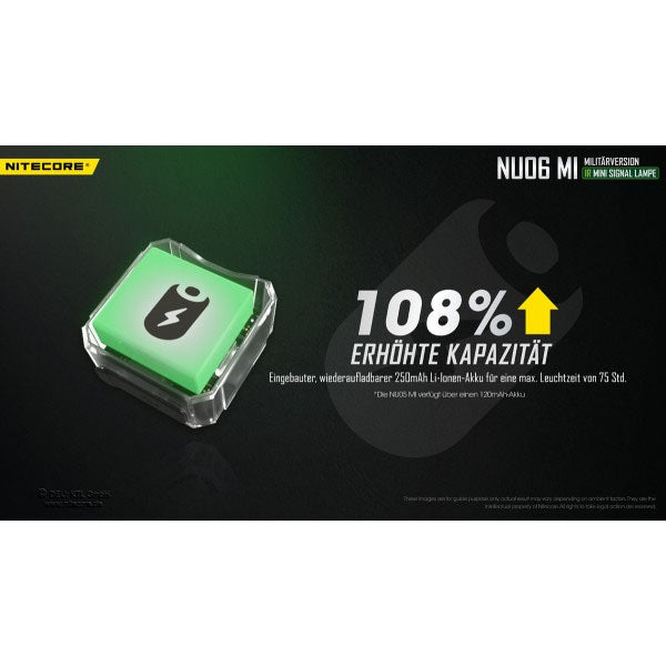 Taktische IR Mini-LED-TASCHENLAMPE NU06MI, inkl. Akku