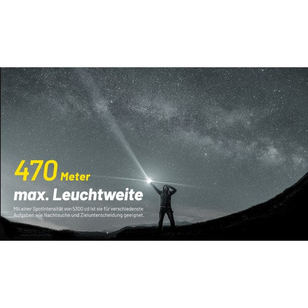 Taktische LED-TASCHENLAMPE P23i - 3'000 Lumen, inkl. Akku