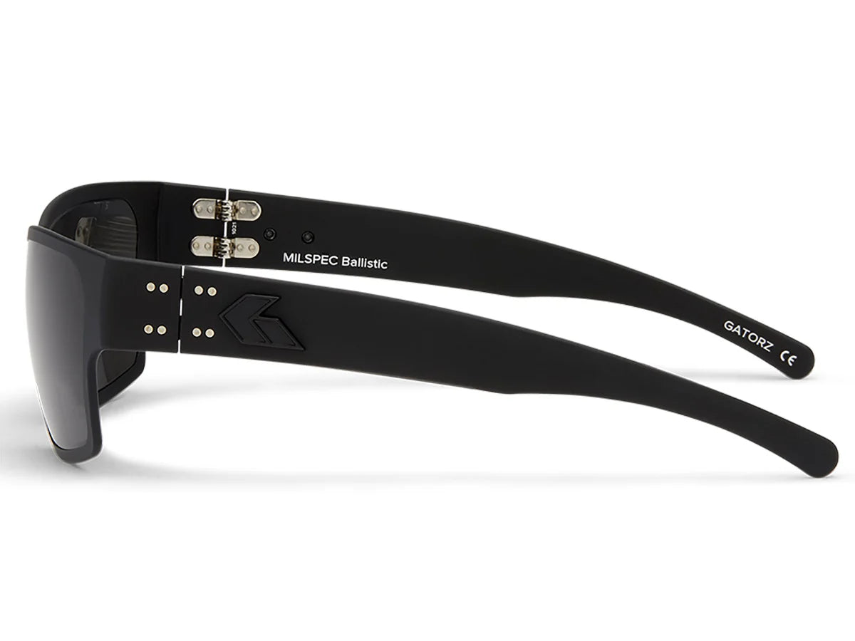 DELTA MILSPEC BALLISTIC, black anodized, black Logo, smoke w/ anti-fog