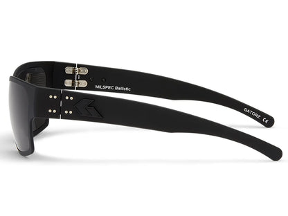 DELTA MILSPEC BALLISTIC, black anodized, black Logo, smoke w/ anti-fog