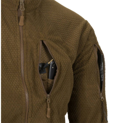 Leichte Einsatzjacke ALPHA TACTICAL JACKET, Grid Fleece, Foliage Green