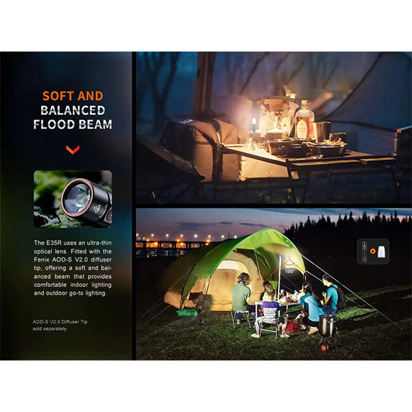 Taktische LED-Taschenlampe E35R, 3'100 LUMEN (inkl. Akku)