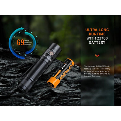 Taktische LED-Taschenlampe E35R, 3'100 LUMEN (inkl. Akku)
