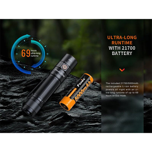 Taktische LED-Taschenlampe E35R, 3'100 LUMEN (inkl. Akku)