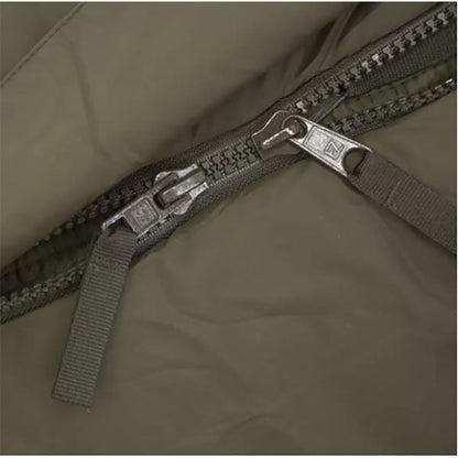Kunstfaserschlafsack DEFENCE 4, Grösse XL, Reissverschluss mittig, Olive