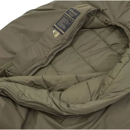 Kunstfaserschlafsack DEFENCE 4, Grösse XL, Reissverschluss mittig, Olive
