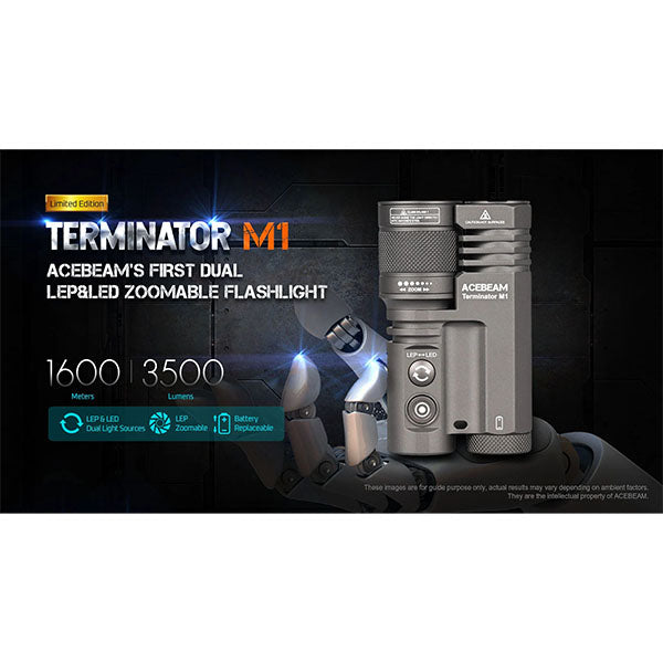 Suchscheinwerfer TERMINATOR M1 DUAL HEAD, 3'500 Lumen, kaltweiss 6500K  (inkl. Akku)