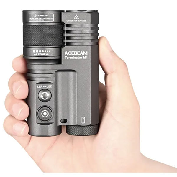 Suchscheinwerfer TERMINATOR M1 DUAL HEAD, 3'500 Lumen, kaltweiss 6500K  (inkl. Akku)