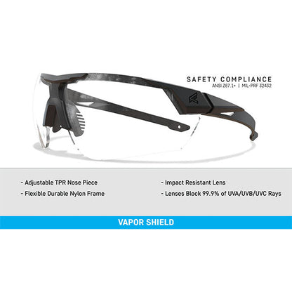 Schutzbrille PHANTOM RESQUE, Black Frame, Clear Vapor Shield Lens (PR11VS)