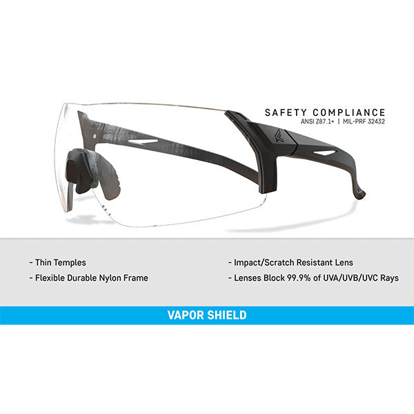 Schutzbrille URGENT FURY, Black Frame, Clear Vapor Shield Lens (UF11VS)