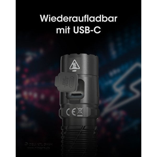 Taktische LED-Taschenlampe MH12 PRO, 3'300 Lumen, inkl. Akku