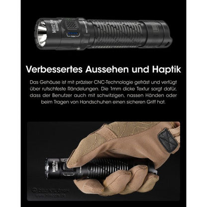 Taktische LED-Taschenlampe MH12 PRO, 3'300 Lumen, inkl. Akku
