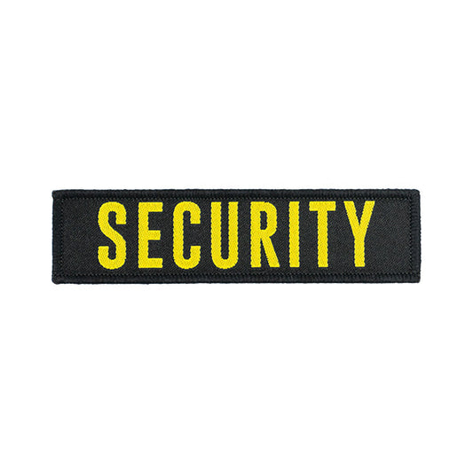 Klettabzeichen SECURITY, 25x100mm, gelb