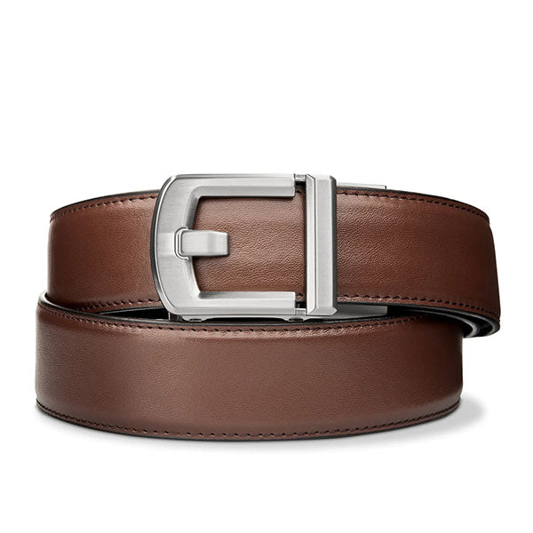 Robuster Ledergurt X8 Nickel, Brown