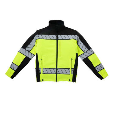COLORBLOCK Softshell Fleece Jacket, Hi-Vis yellow, Gr. SM