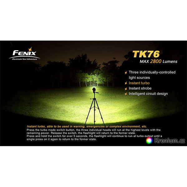 FENIX: LED-Taschenlampe TK76, 2'800 Lumen, ohne Akkus
