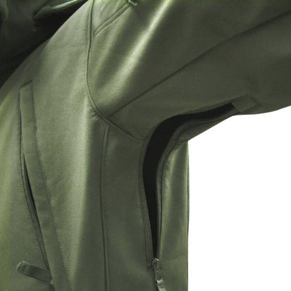 Softshell Jacke SUMMIT 602, olive-grün (mit Kapuze)