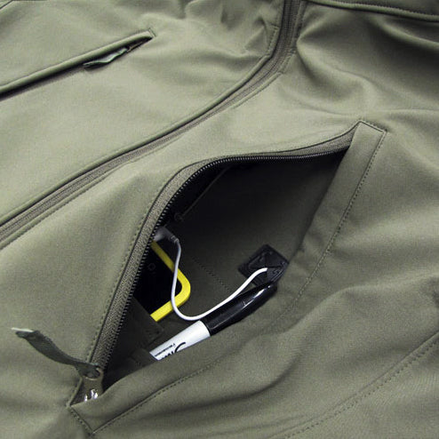 Softshell Jacke SUMMIT 602, olive-grün (mit Kapuze)