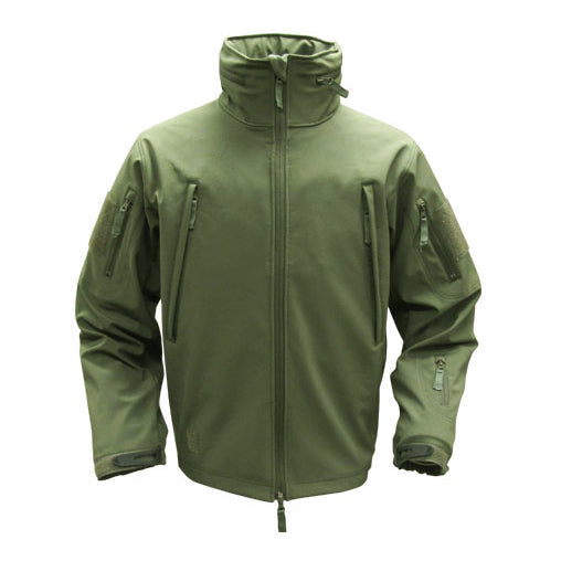 Softshell Jacke SUMMIT 602, olive-grün (mit Kapuze)