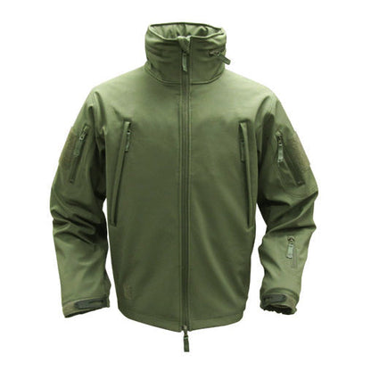 Softshell Jacke SUMMIT 602, olive-grün (mit Kapuze)