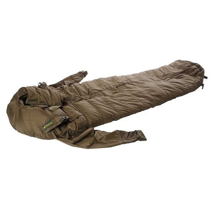 SURVIVAL DOWN 1000 Daunenschlafsack, Reissverschluss Mitte, Olive