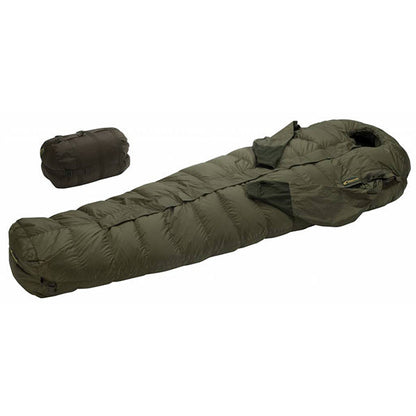 SURVIVAL DOWN 1000 Daunenschlafsack, Reissverschluss Mitte, Olive