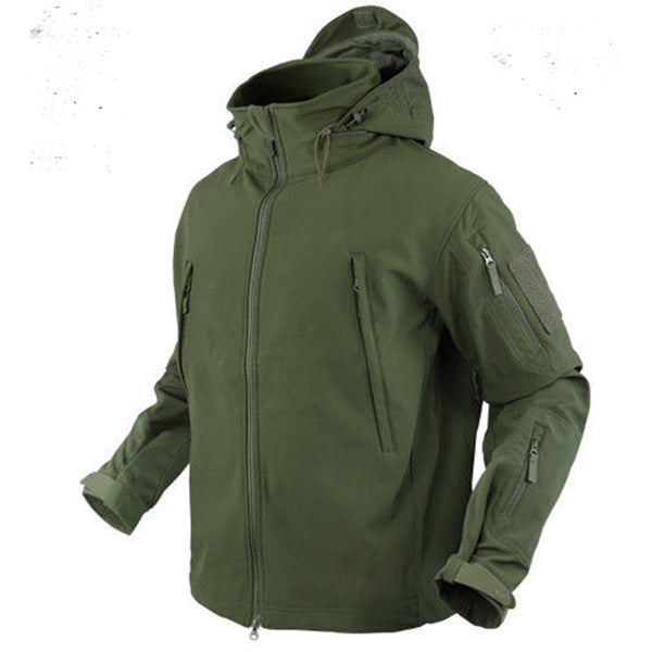 Softshell Jacke SUMMIT 602, olive-grün (mit Kapuze)