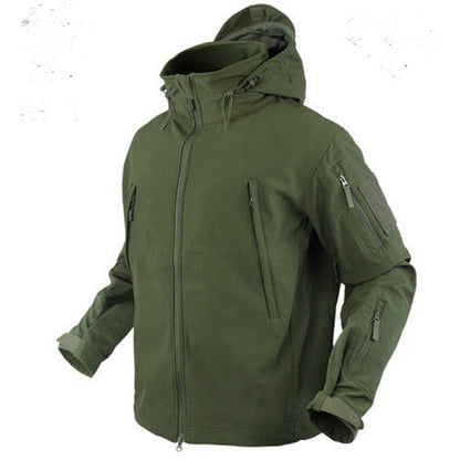 Softshell Jacke SUMMIT 602, olive-grün (mit Kapuze)