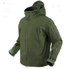 Softshell Jacke SUMMIT 602, olive-grün (mit Kapuze)