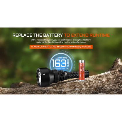 LED-Taschenlampe T29 Ultra Long Range Hunting Flashlight, 2'900 Lumen, (inkl. Akku)