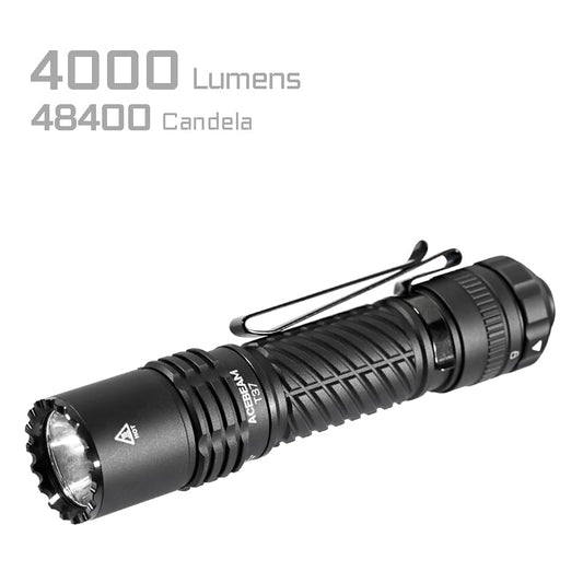 Taktische LED-Taschenlampe T37, 4'000 Lumen (inkl. Akku)