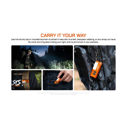 LED-Taschenlampe UC3A Compact Multi-Color EDC Light, 900 Lumen (inkl. Akku)