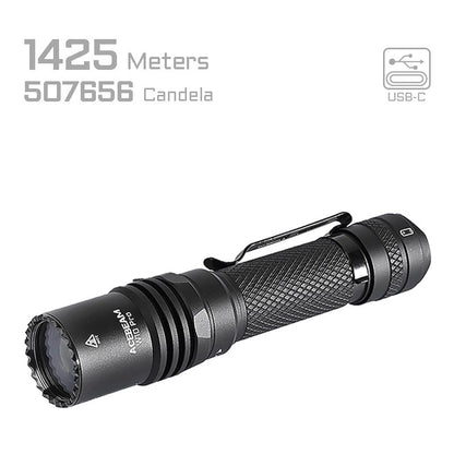 Taktische LEP-Taschenlampe W10 PRO, 750 Lumen (inkl. Akku)