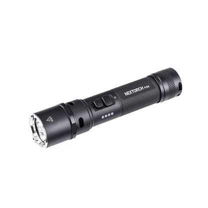 Taktische LED-Taschenlampe P86, 1'600 Lumen & Schrillalarm (inkl. Akku)