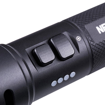 Taktische LED-Taschenlampe P86, 1'600 Lumen & Schrillalarm (inkl. Akku)