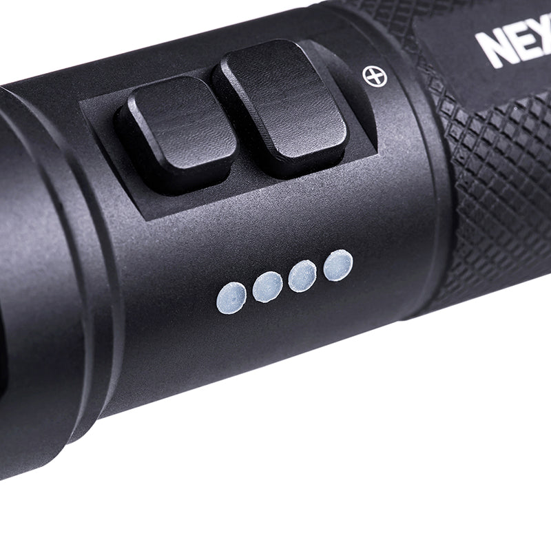 Taktische LED-Taschenlampe P86, 1'600 Lumen & Schrillalarm (inkl. Akku)