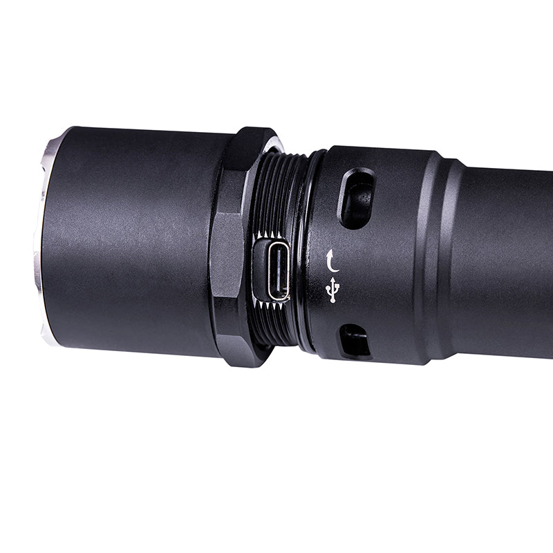 Taktische LED-Taschenlampe P86, 1'600 Lumen & Schrillalarm (inkl. Akku)