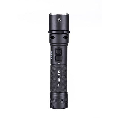 Taktische LED-Taschenlampe P86, 1'600 Lumen & Schrillalarm (inkl. Akku)