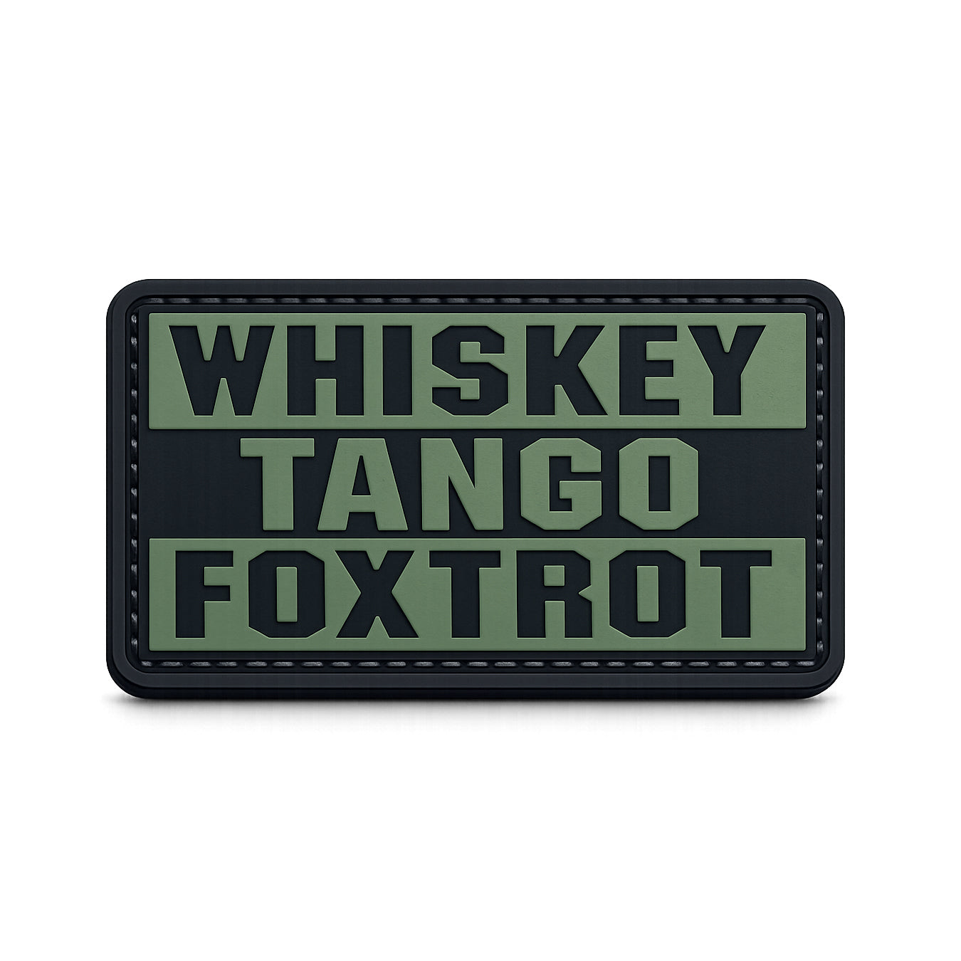 Morale Patch WHISKEY TANGO FOXTROT (Green/Black)