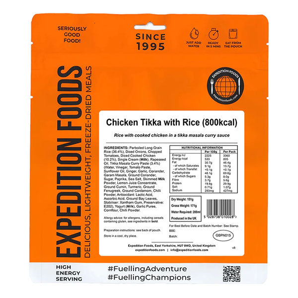 Chicken Tikka with Rice (800 kcal) [Gluten Free]