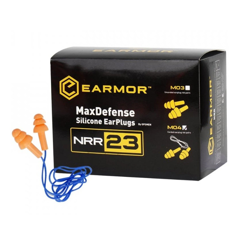 M04 MAX DEFENSE Silikon Earplugs (100er Box)
