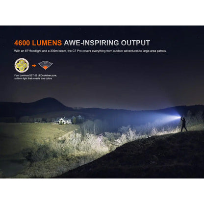 LED Taschenlampe C7 PRO, 4'600 Lumen, inkl. Akku