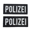 Klettabzeichen POLIZEI, 35x80mm, black (2 Stk)