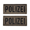 Klettabzeichen POLIZEI, 35x80mm, olive (2 Stk)